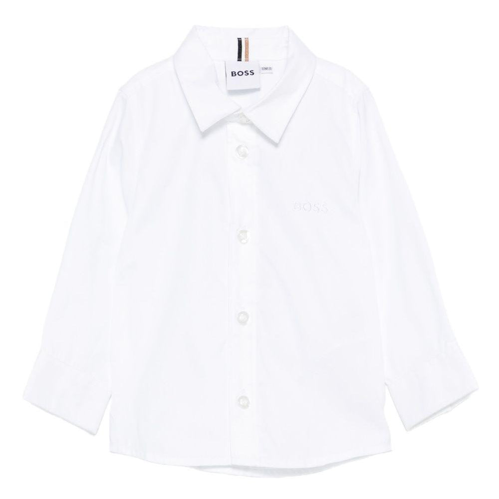 Camicia per neonato Boss Kids bianco con ricamo J52681 10P BOSS KIDS