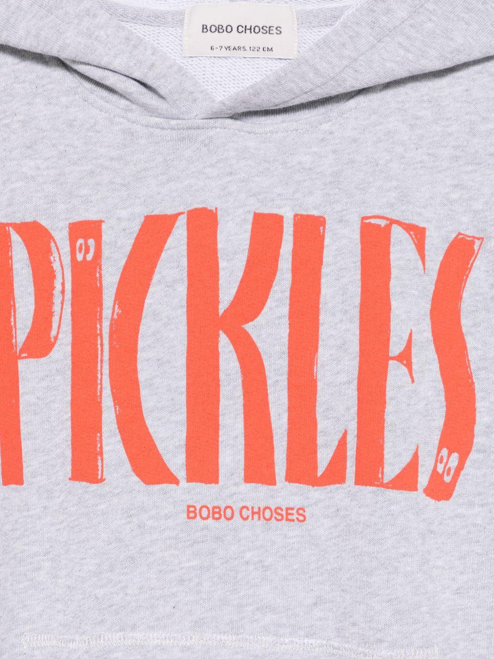 Felpa per bambino Bobo Choses grigia con stampa "Pickles" sul davanti B126AC051 041 BOBO CHOSES KIDS
