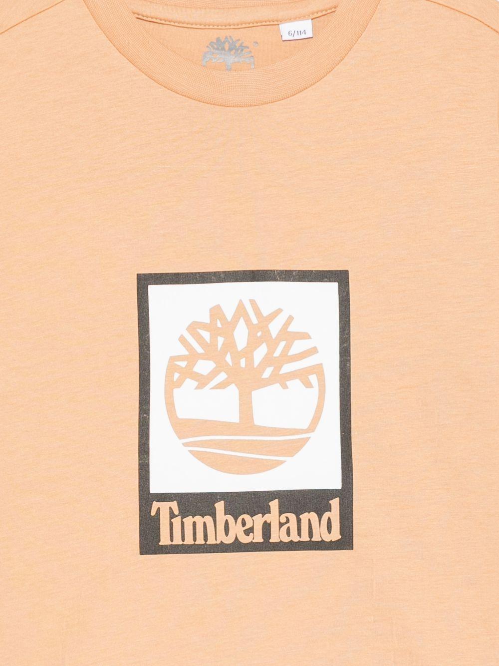 T-shirt per bambino Timberland Kids beige con stampa grafica T60969 230 TIMBERLAND KIDS