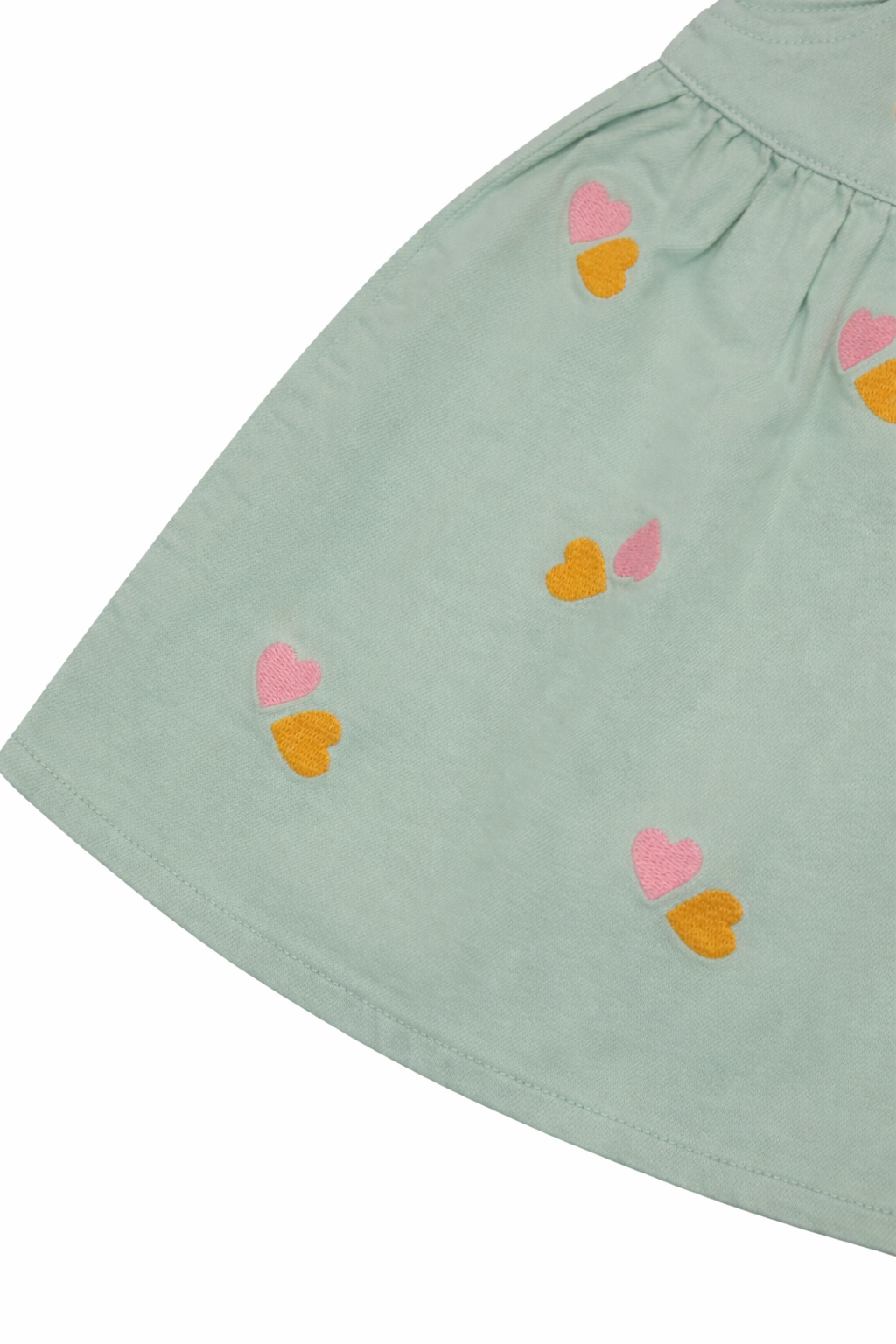 Abito per neonata Stella McCartney Kids verde con motivo a cuori TY1032 Z3454 754EM STELLA McCARTNEY KIDS