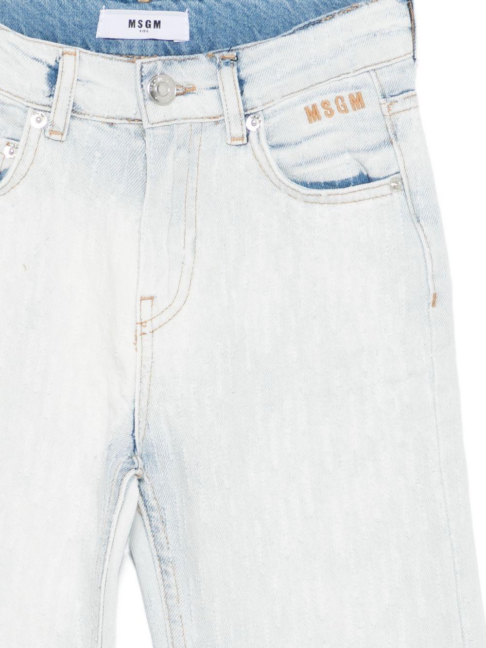 Jeans per bambino MSGM Kids denim con logo S6MSJUDP044 126 MSGM KIDS