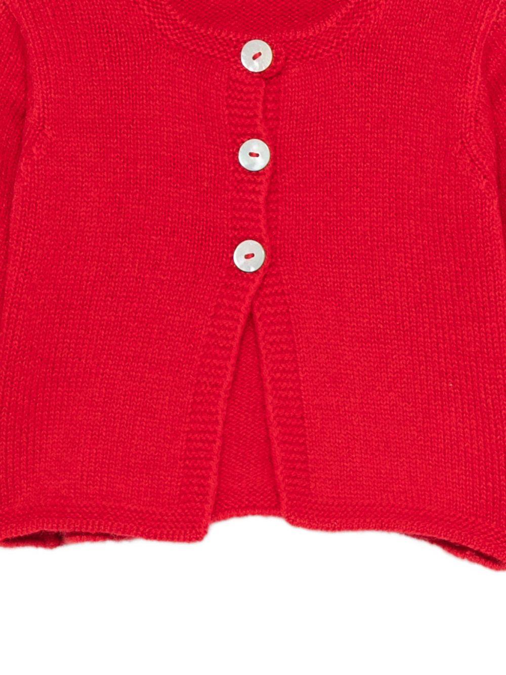 Cardigan per neonata Mariella Ferrari rossa con bottoni MGI9 158 MARIELLA FERRARI