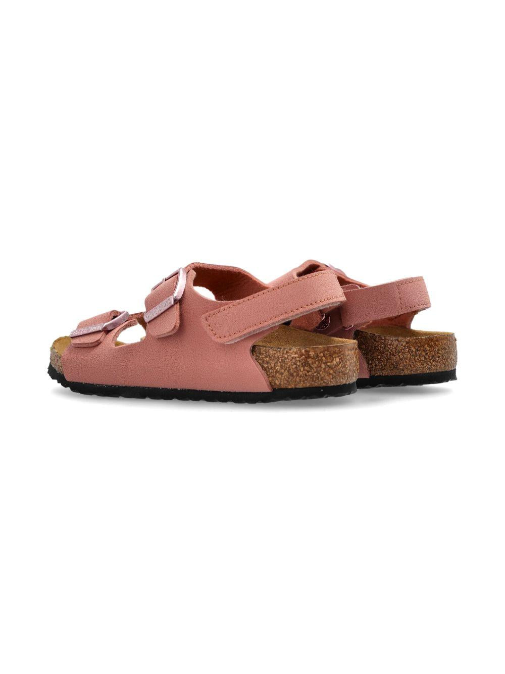 Sandali per bambina Birkenstock Kids Milano rosa con doppia fibbia 1029519 PINK BIRKENSTOCK KIDS