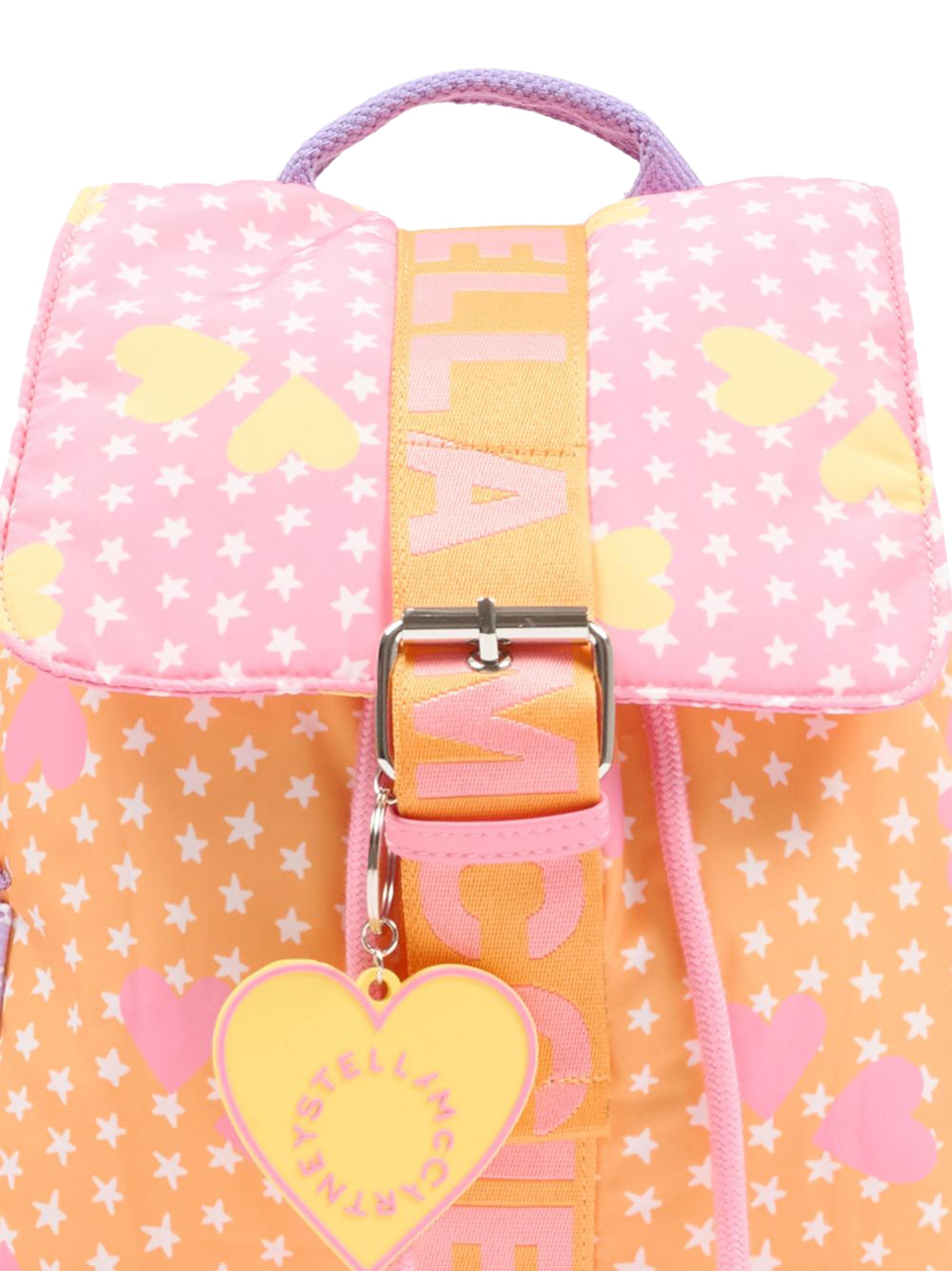 Zaino per bambina Stella McCartney Kids rosa con stampa a stelle all-over TY0A18 Z3616 51UMC STELLA McCARTNEY KIDS