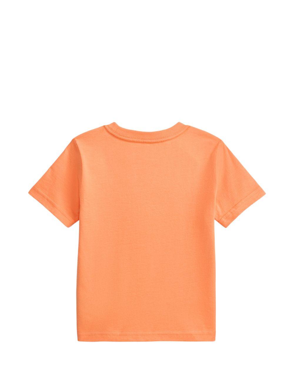T-shirt per bambino Polo Ralph Lauren Kids arancione con motivo Polo Bear 322B13589 001 Ralph Lauren kids