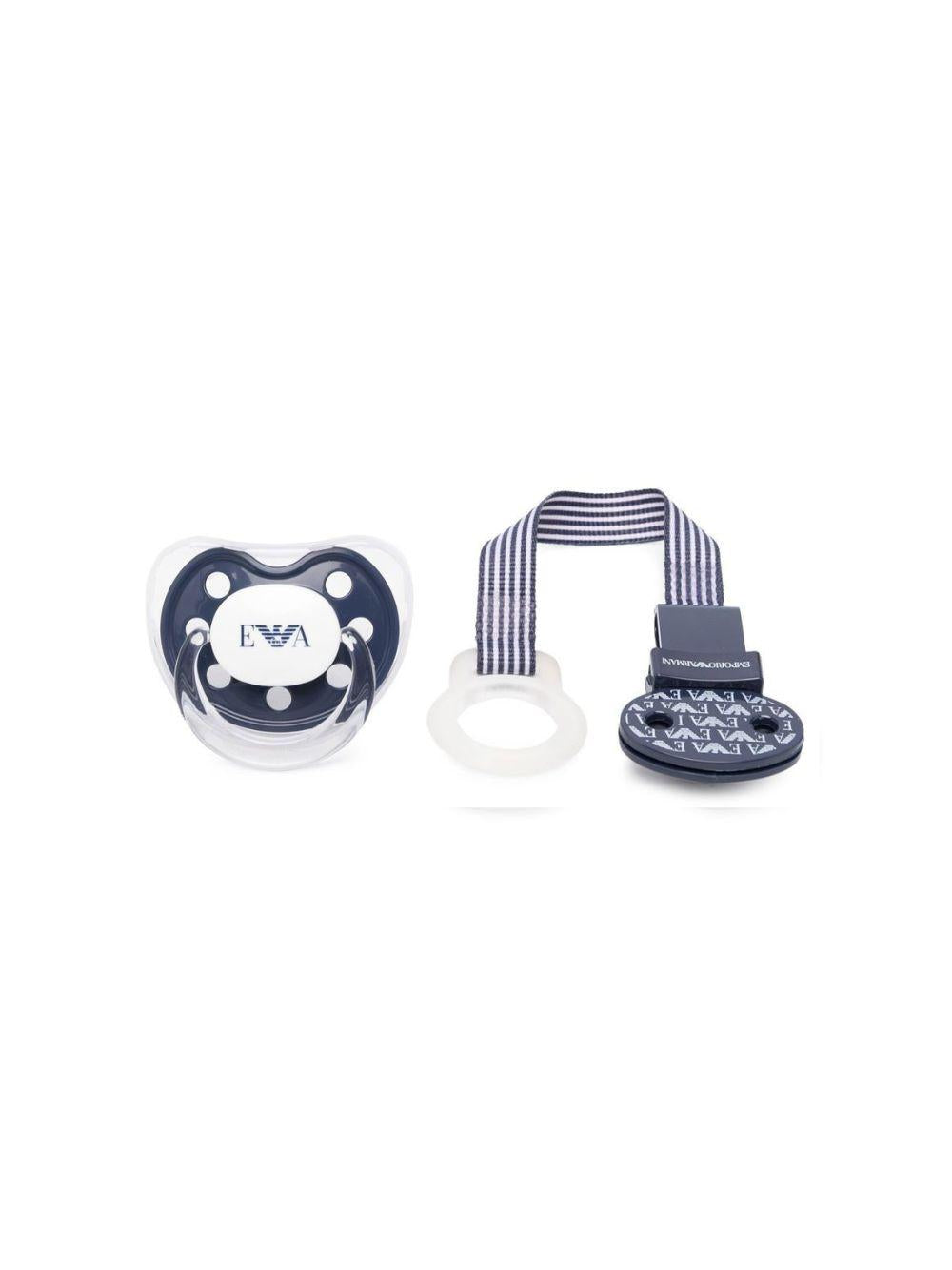 Ciuccio per neonato Emporio Armani Kids blu con stampa 409174 CC919 00535 EMPORIO ARMANI KIDS