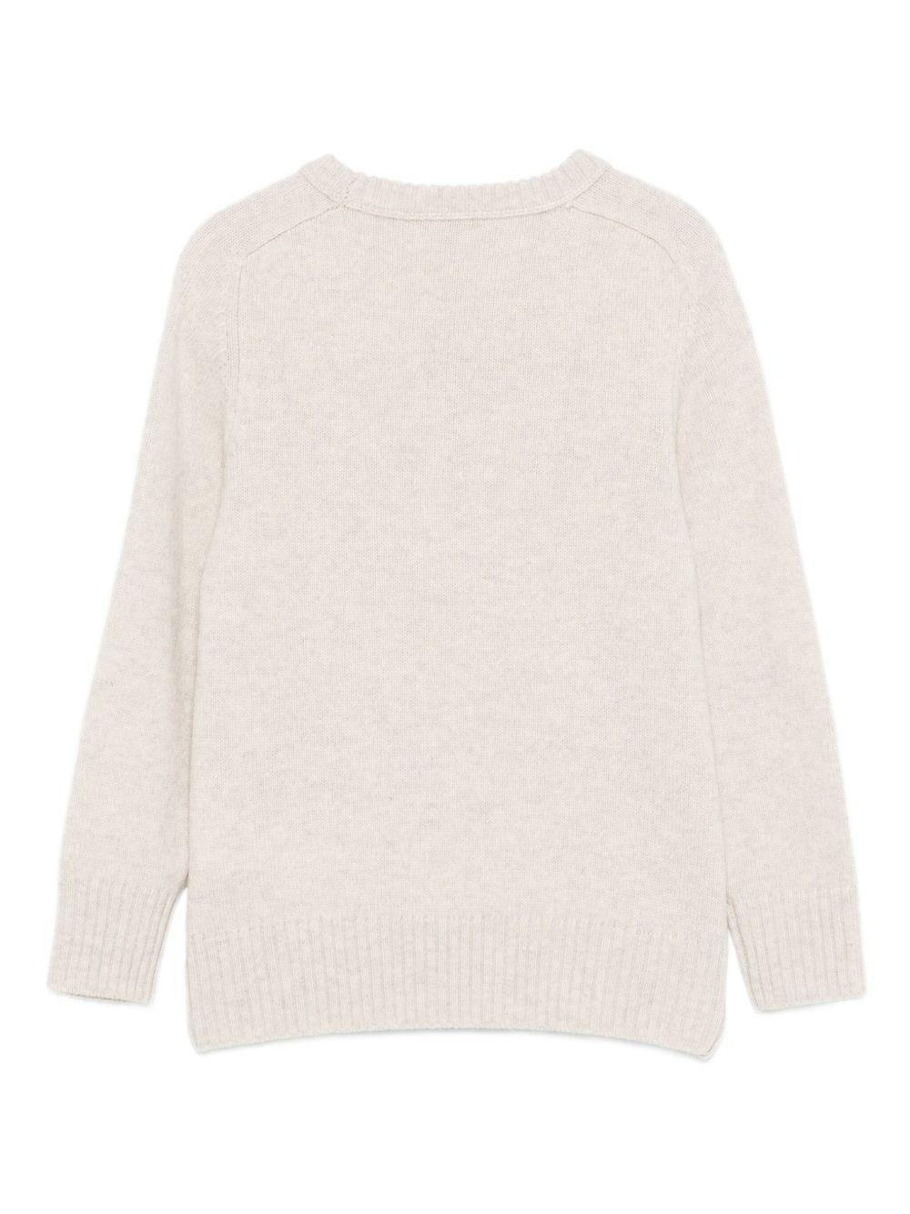 Maglione per bambino Paolo Pecora Kids beige con collo a coste PP4100 GRIGP PAOLO PECORA KIDS