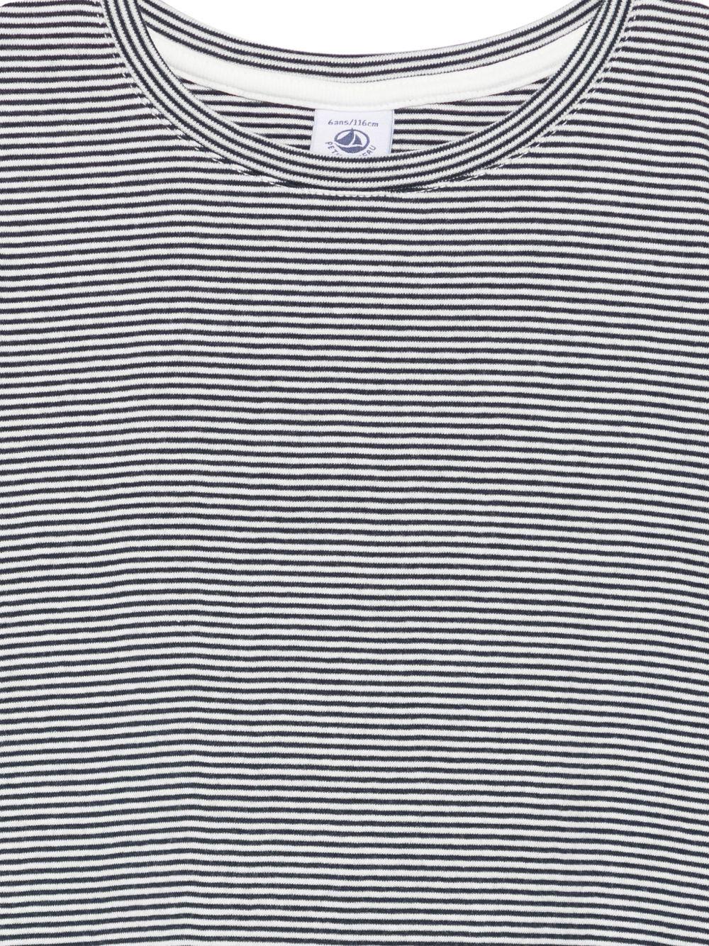 Pigiama per bambino Petit Bateau a righe bianche e nere A0CK1 02 PETIT BATEAU KIDS