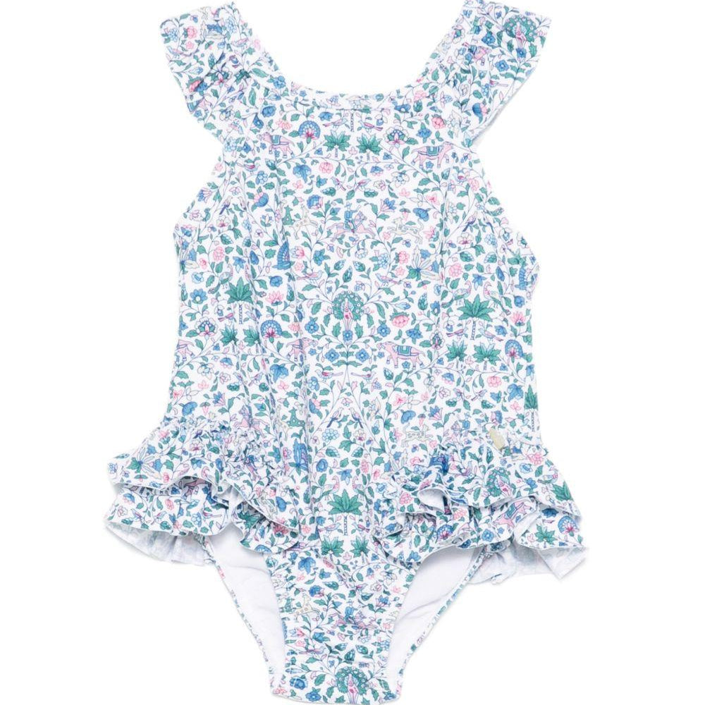 Costume per neonata Tartine & Chocolat azzurro con bordo increspato CC38051 01 TArtine & Chocolat KIDS