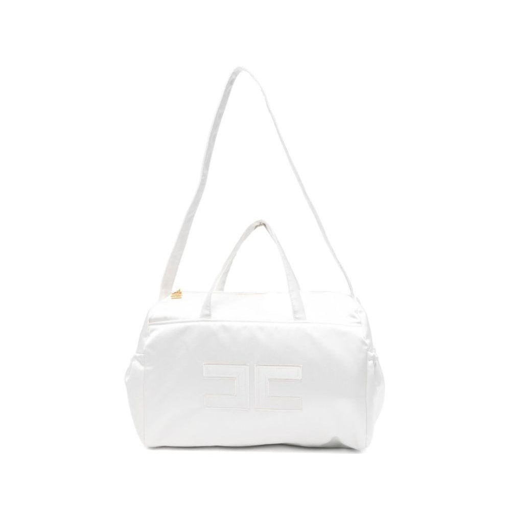 Borsa fasciatoio per neonati Elisabetta Franchi La Mia Bambina bianca con ricamo ENBO0280RA016 0004 ElISABETTA FRANCHI