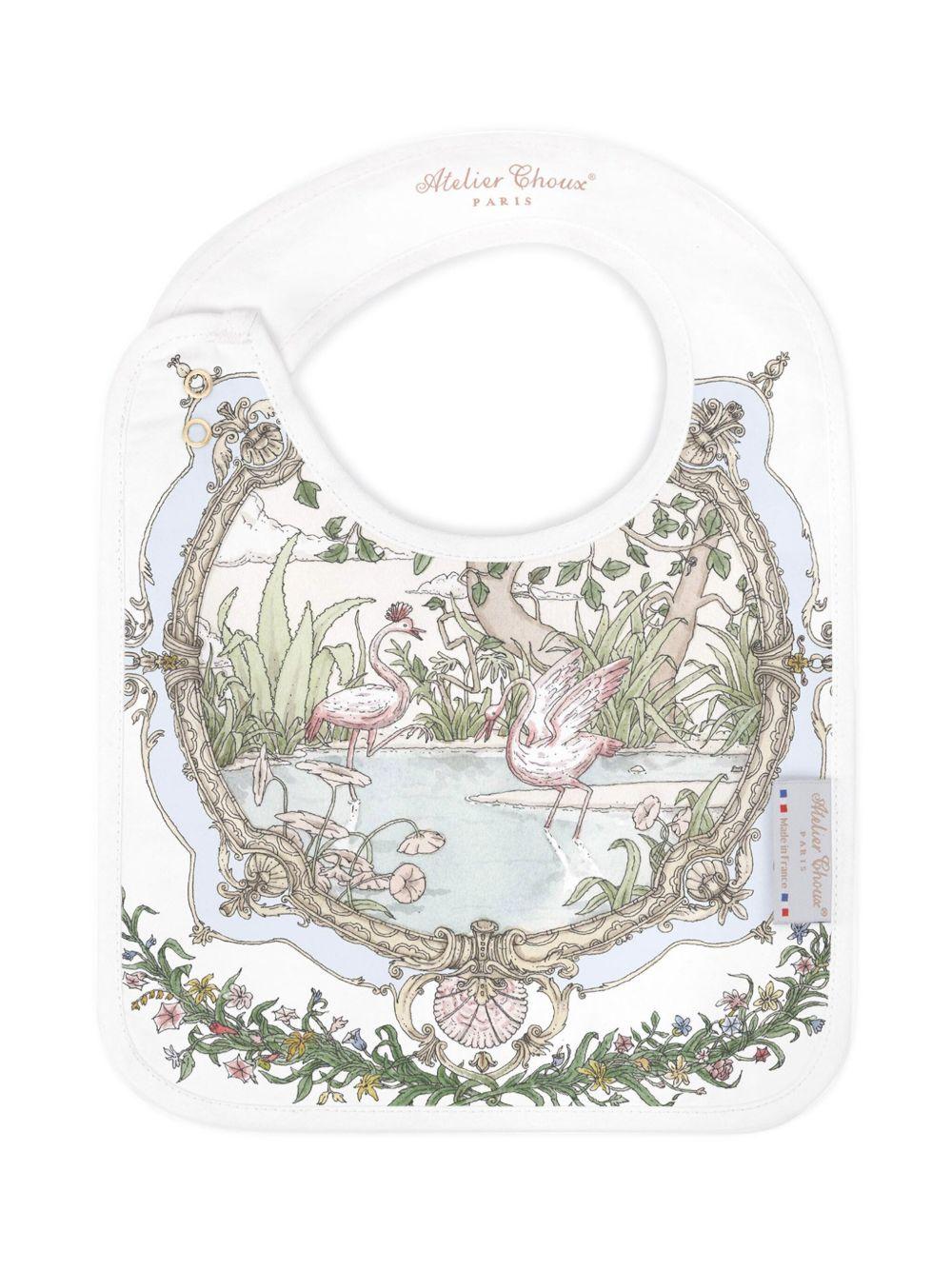 Bavaglino per neonati Atelier Choux bianco con stampa BI-CS-TAO R-U ATELIER CHOUX PARIS KIDS