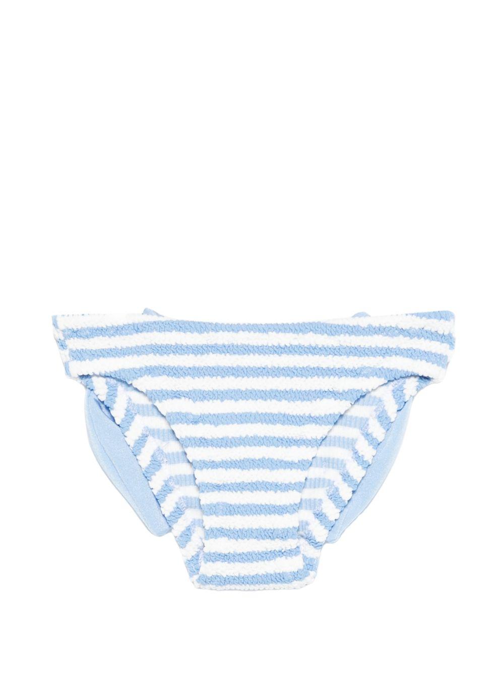 Costume per neonata MC2 Saint Barth Kids azzurro con design a righe MAD0002 02674L MC2 ST. BARTH KIDS