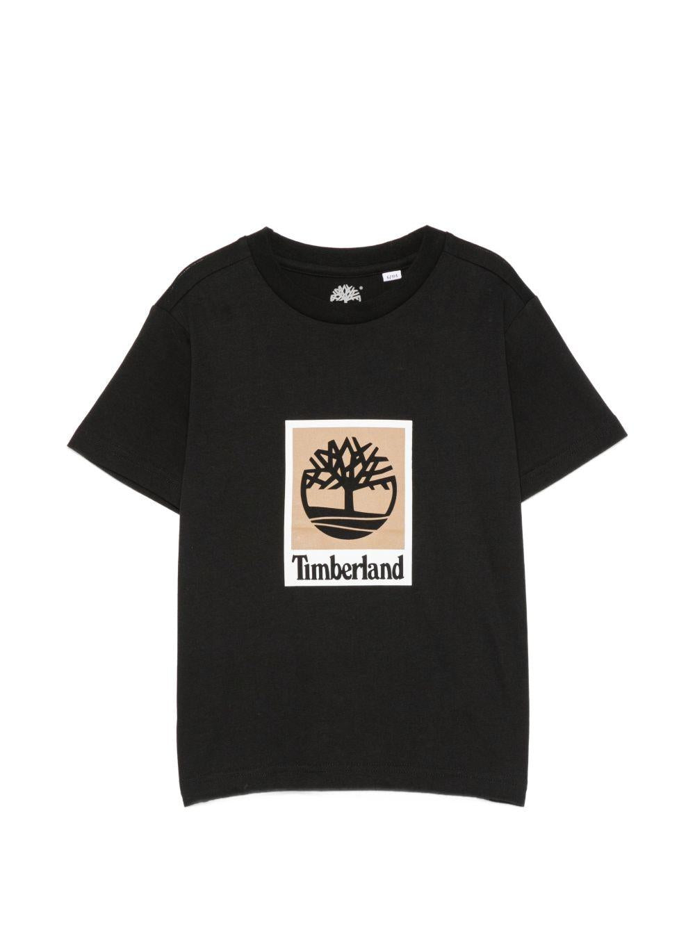 T-shirt per bambino Timberland Kids nera con stampa grafica T60969 09B TIMBERLAND KIDS