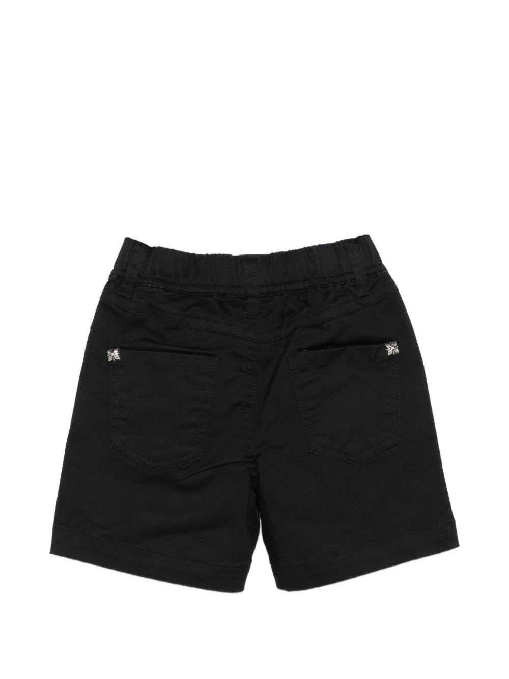 Shorts per neonato John Richmond Junior neri con tasche sul retro RIP26128BE BLACK JOHN RICHMOND KIDS