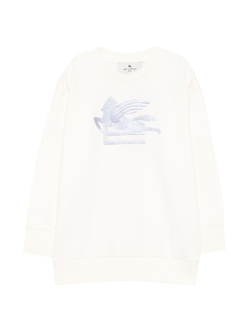 Felpa per bambino Etro Kids bianca con motivo Pegaso GZ4H10 Z3183 102 ETRO KIDS