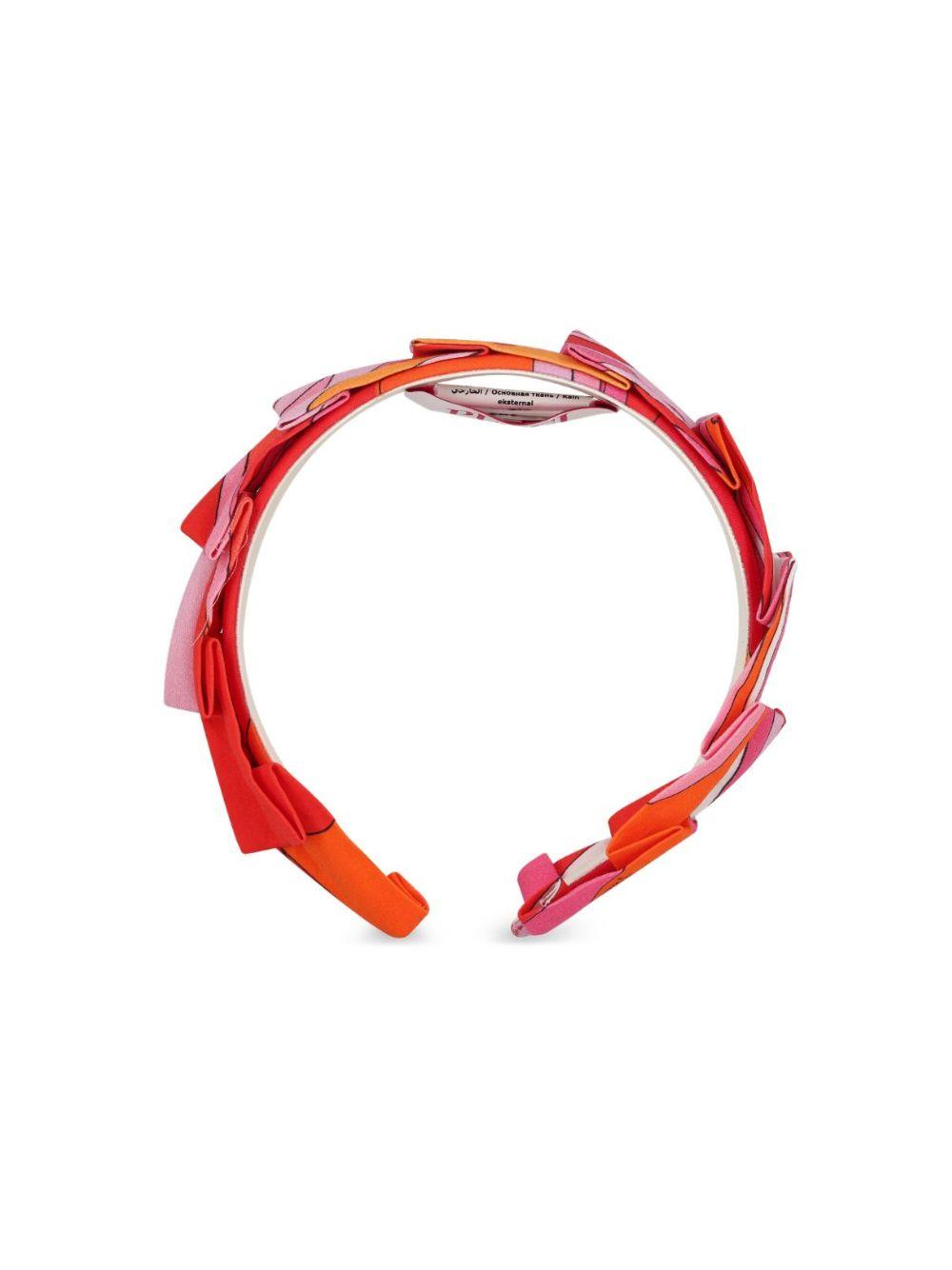 Cerchietto per bambina Emilio Pucci Junior multicolore con dettaglio con ruches PY0A44 S0232 50EAR EMILIO PUCCI KIDS