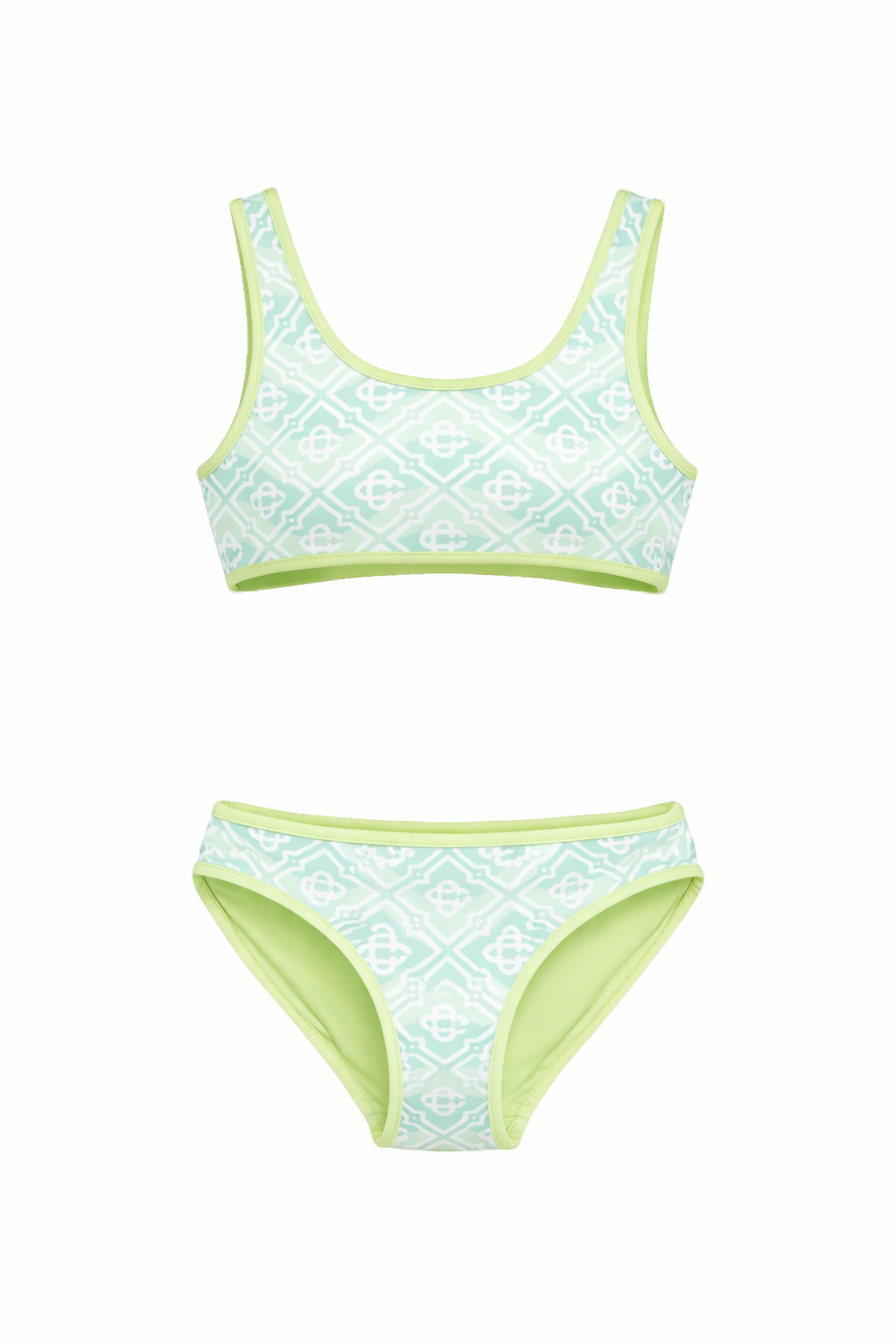 Bikini per bambina Casablanca Kids multicolor con finiture a contrasto KSP26SWM06101 WAVY MONOGRAM CASABLANCA KIDS