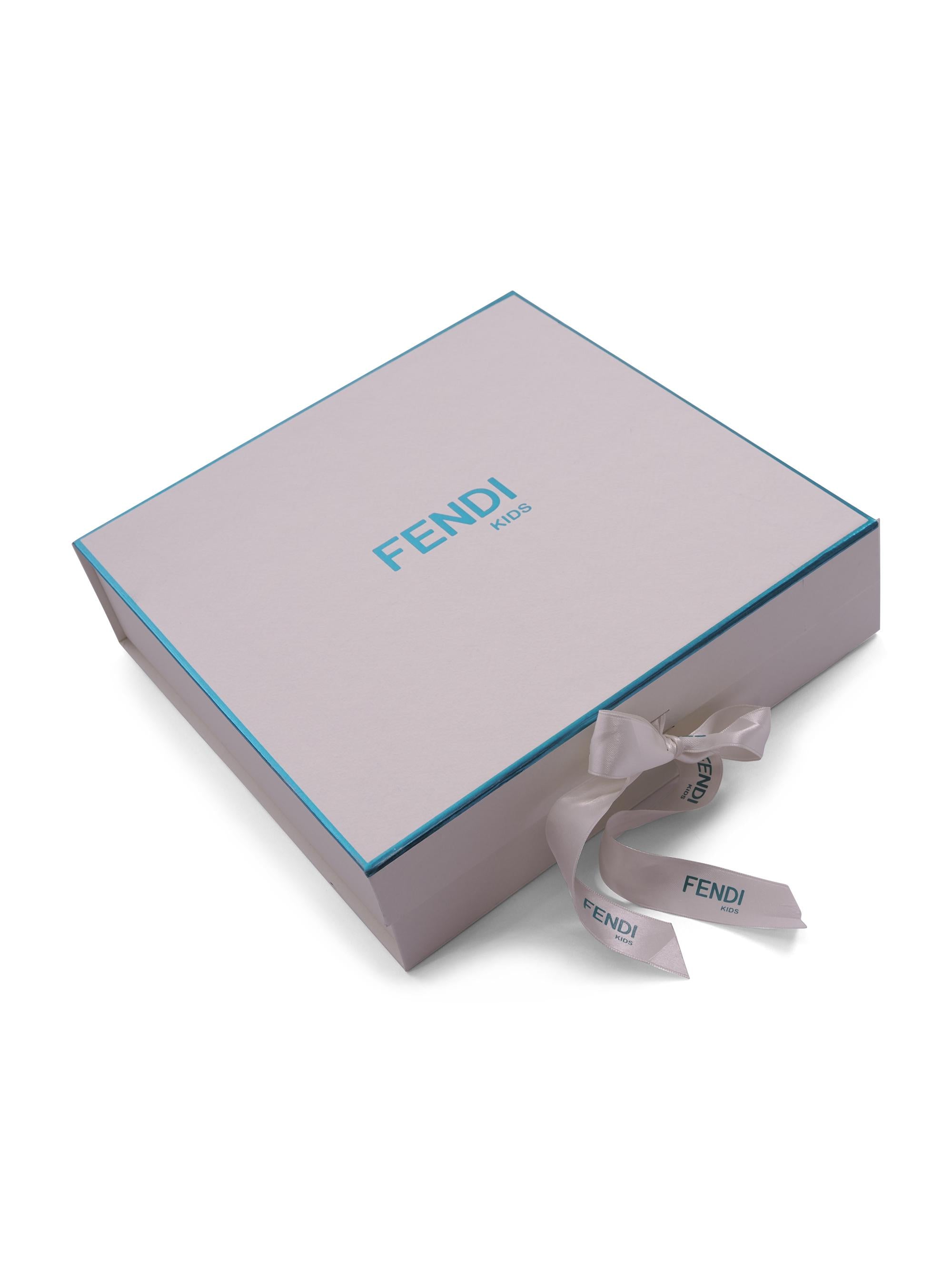 Set tre pezzi per neonato Fendi Kids azzurro con stampa Cavallino Fendi BUK160 8RA F19J4 FENDI KIDS