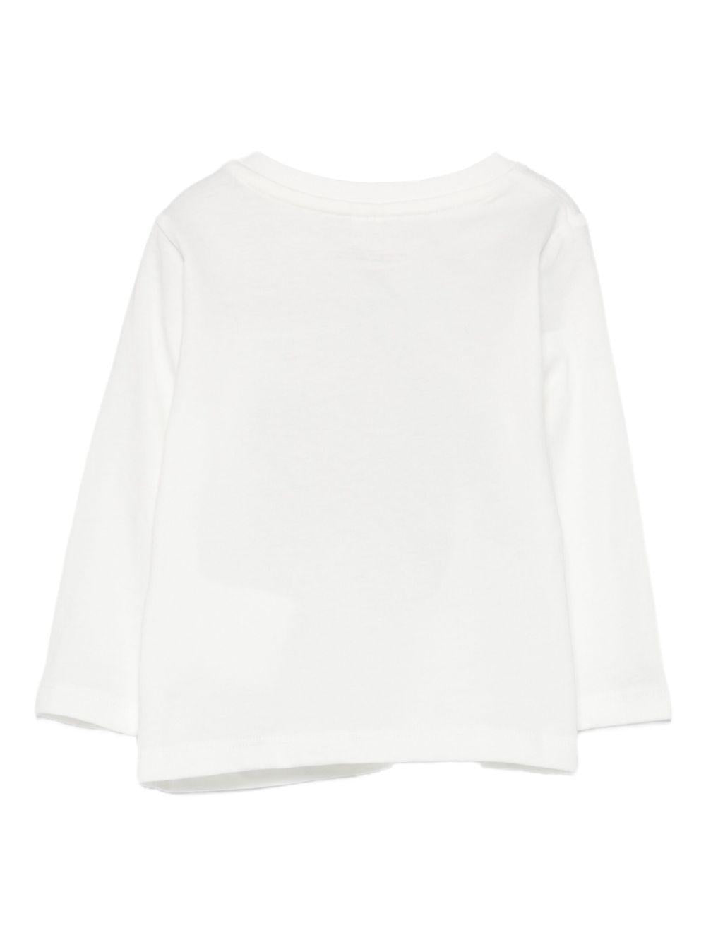 T-shirt per neonata Stella McCartney Kids bianco con stampa uccello TX8080 Z0434 101 STELLA McCARTNEY KIDS