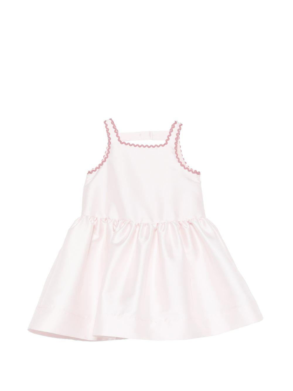 Abito per bambina Simonetta rosa con bordo aricciato SY1B02 S0251 515RS SIMONETTA KIDS