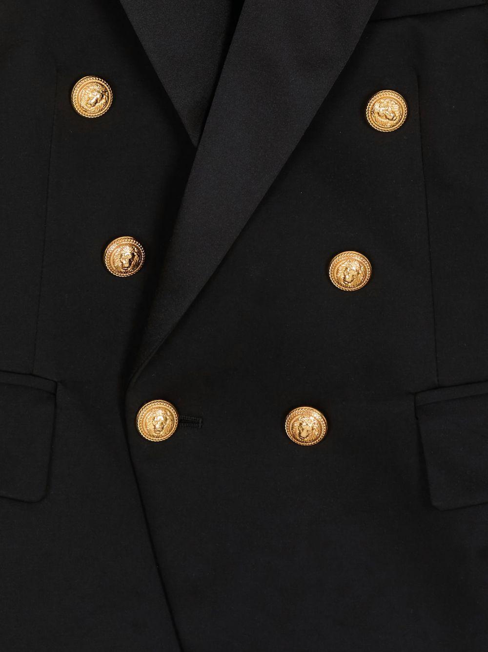 Blazer per bambino Balmain Kids nero con chiusura a bottoni dorati BY2P04 P0484 930 BALMAIN KIDS