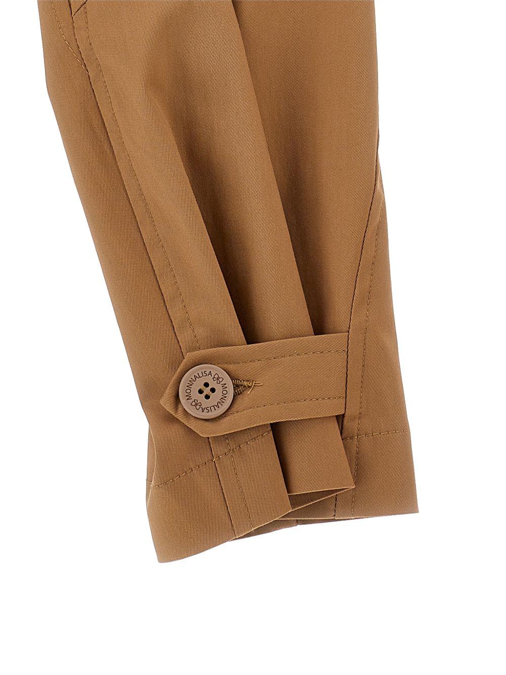 Pantaloni per bambina Monnalisa marroni con vita elasticizzata 17G402 7301 0005 MONNALISA KIDS