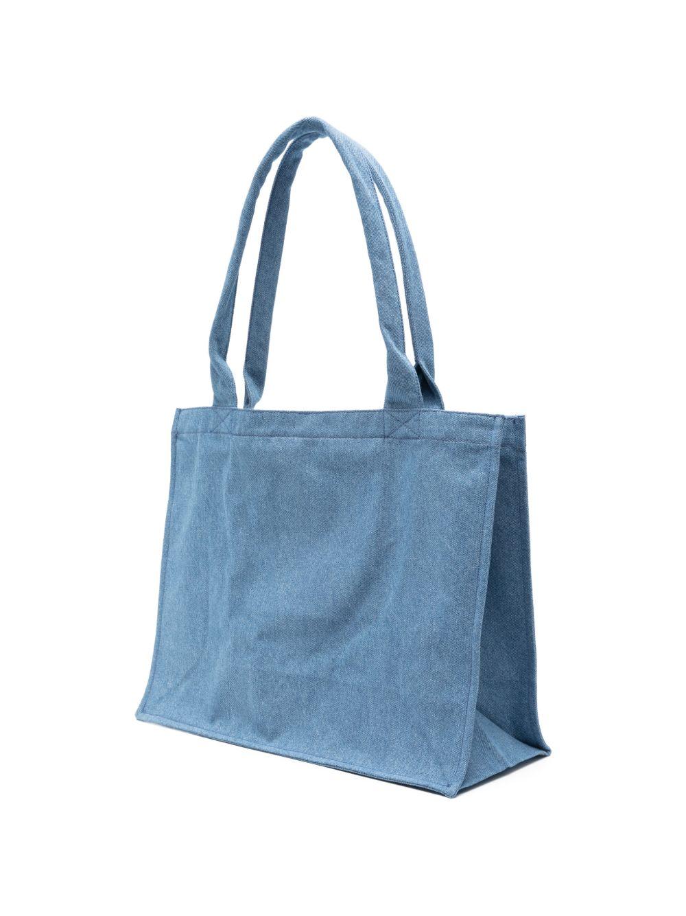 Borsa tote per bambina Stella McCartney Kids denim con logo sul davanti TY0A98 Z3618 600 STELLA McCARTNEY KIDS