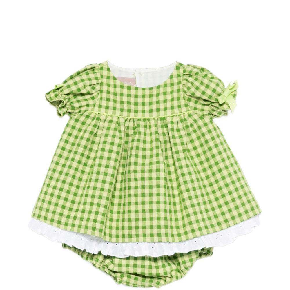Abito per neonata La stupenderia verde lime con fiocchi decorativi 2TBCT62 Y53 LA STUPENDERIA KIDS