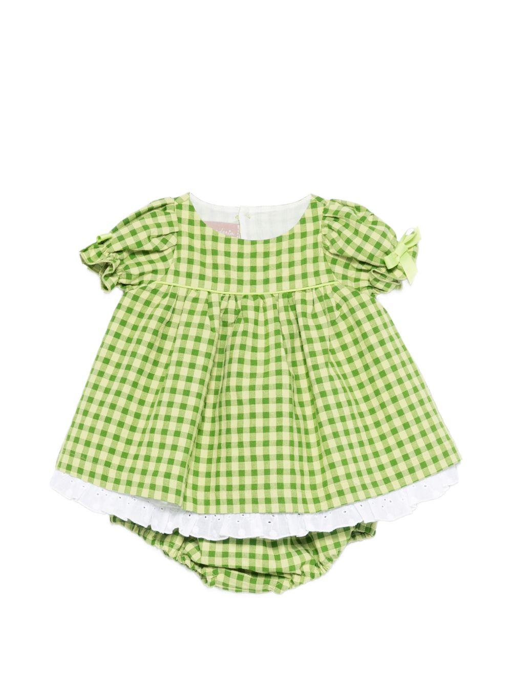Abito per neonata La stupenderia verde lime con fiocchi decorativi 2TBCT62 Y53 LA STUPENDERIA KIDS
