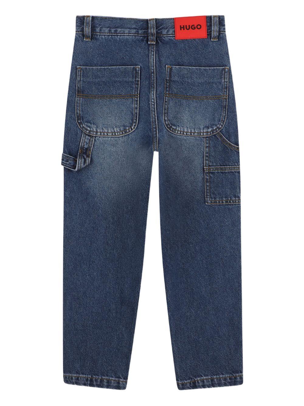 Jeans per bambino Hugo Kids denim con design a cinque tasche G00985 Z25 Hugo KIDS