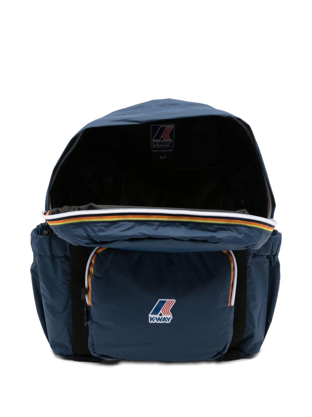 Zaino per bambini Le Vrai K-Way Kids blu navy con zip e patta con logo K81421W B67 K-WAY KIDS