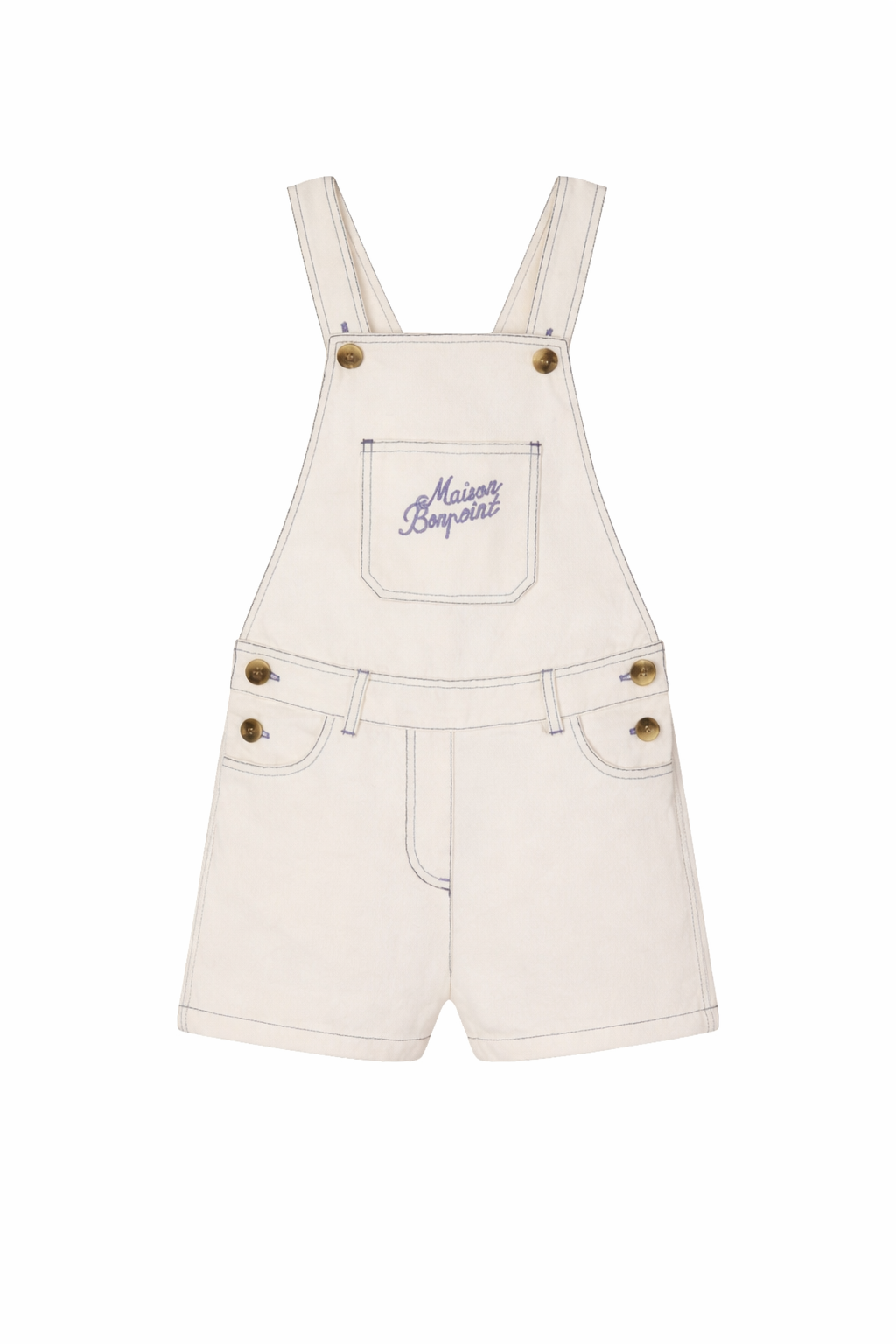 Tuta Laga per bambina Bonpoint bianca con logo sul davanti C06GOVW00001 003 BONPOINT KIDS