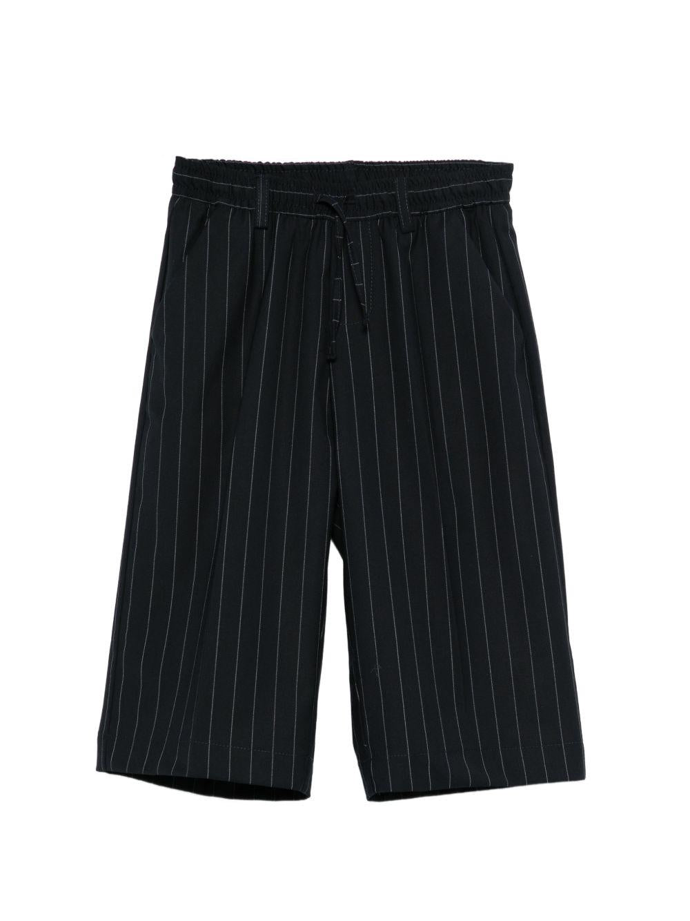 Shorts gessati per bambino Paolo Pecora Kids blu con coulisse PP4192 BLU PAOLO PECORA KIDS
