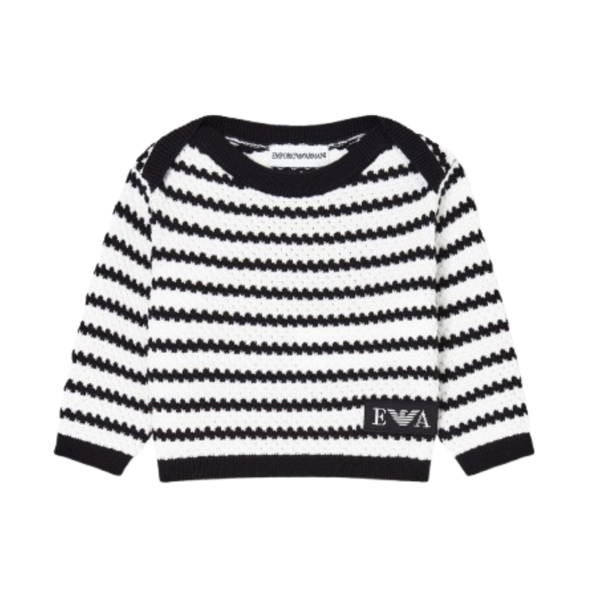 Maglione per neonato Emporio Armani Kids multicolor con design a righe EB001232 AF23409 M0057 EMPORIO ARMANI KIDS