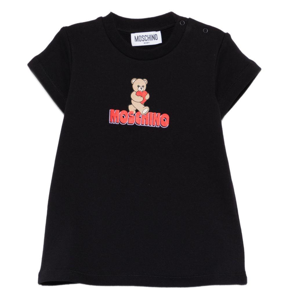 Abito per neonata Moschino Kids Nero con stampa orsetto MAV0C9LCA52 60100 MOSCHINO KIDS
