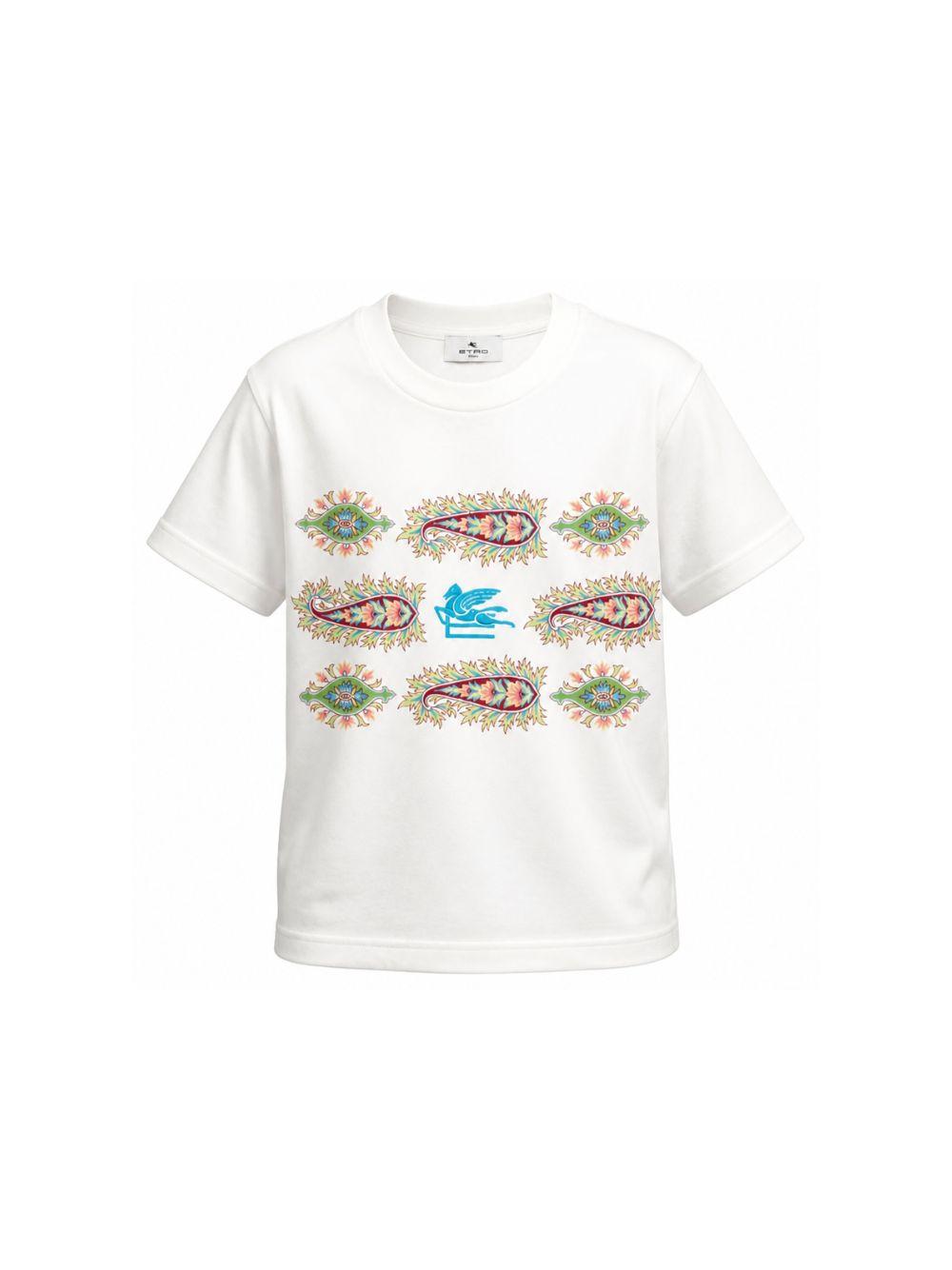 T-shirt per bambino ETRO KIDS bianca con stampa grafica GY8Q21 Z3672 102 ETRO KIDS