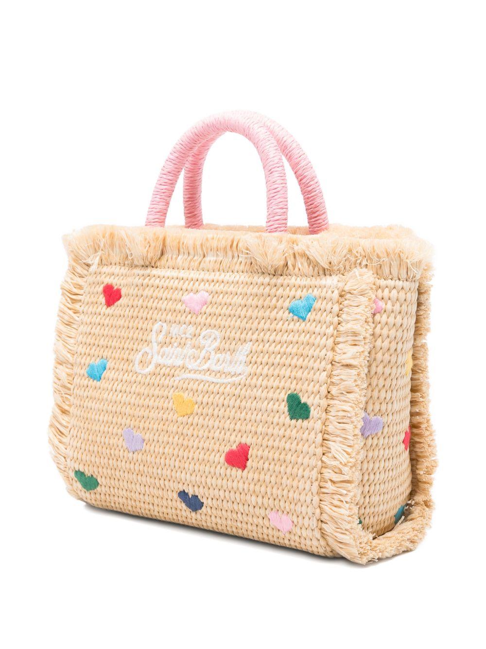 Borsa Vanity Mini MC2 Saint barth beige con motivo a cuore VAMI009 00344L MC2 ST. BARTH KIDS