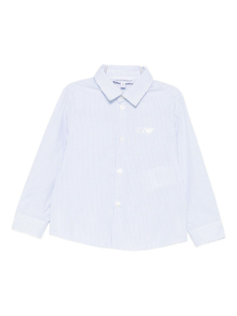 Camicia per neonato Emporio Armani Kids azzurra con motivo a righe EB000583 AF16580 M0010 EMPORIO ARMANI KIDS