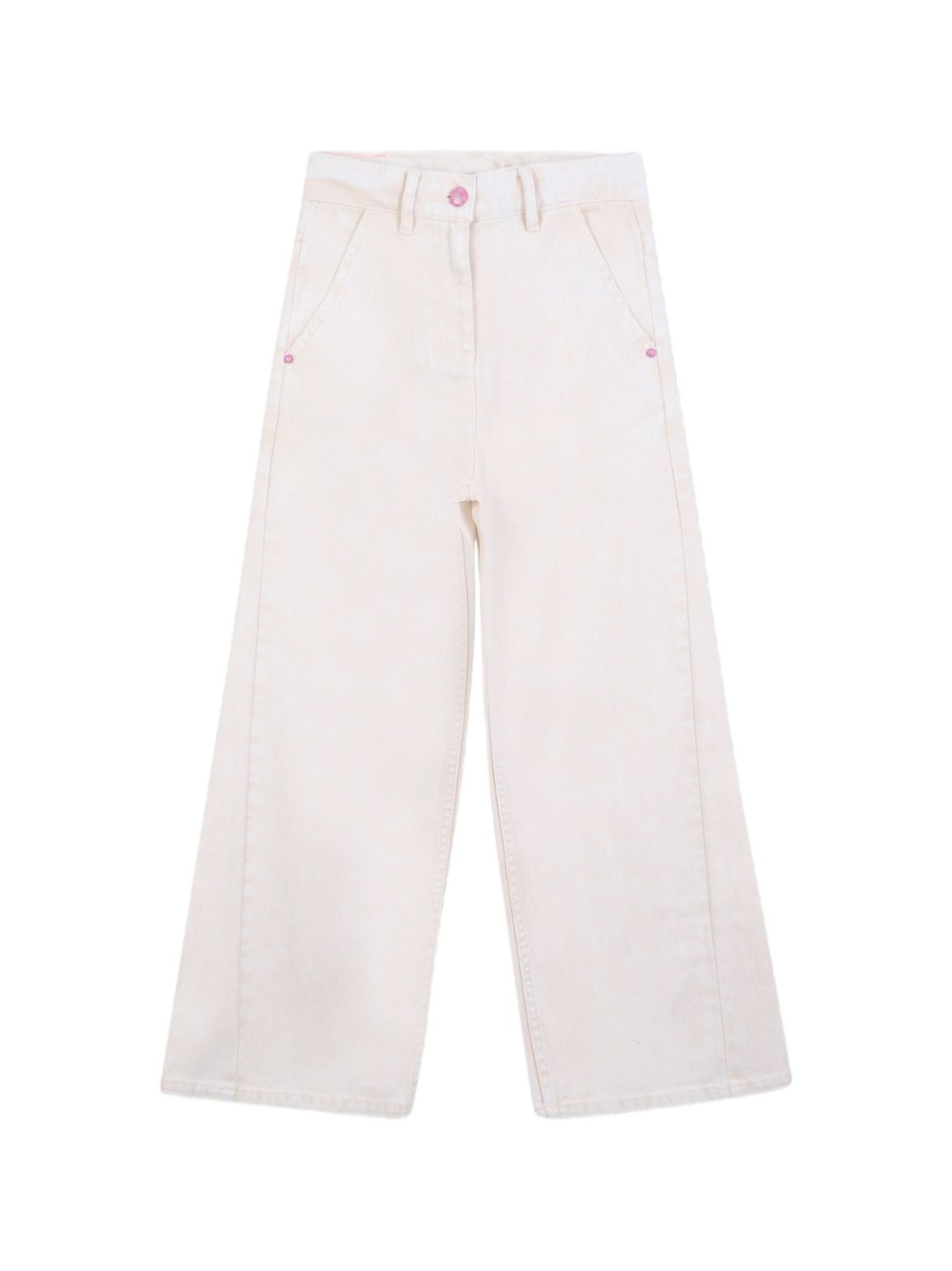 Jeans per bambina Billieblush bianchi con applicazione logo U21237 243 BILLIEBLUSH