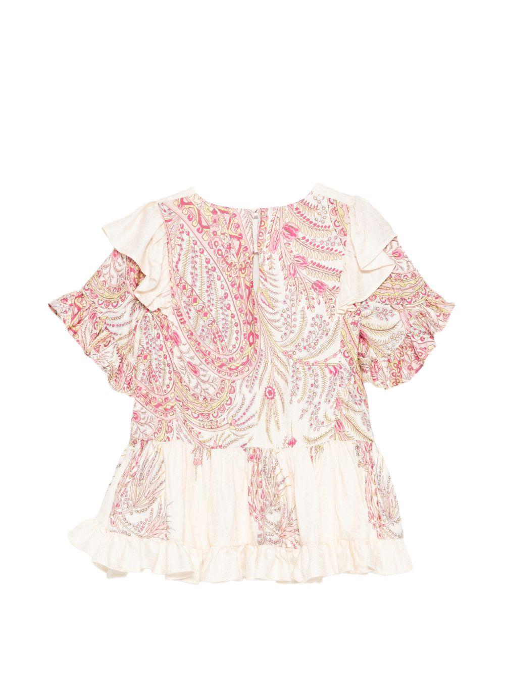 Blusa per bambina Etro Kids multicolore con stampa paisley GY5A11 S0221 106RS ETRO KIDS