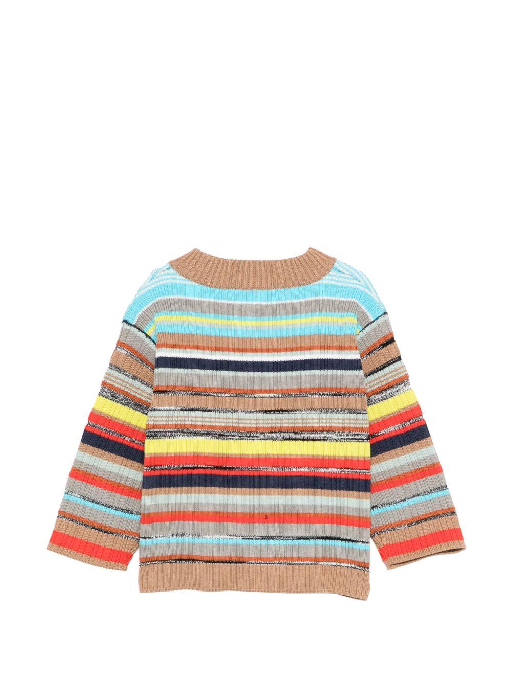Cardigan per neonato Missoni Kids multicolore con motivo a righe con bottoni MY9510 X0264 999 MISSONI KIDS