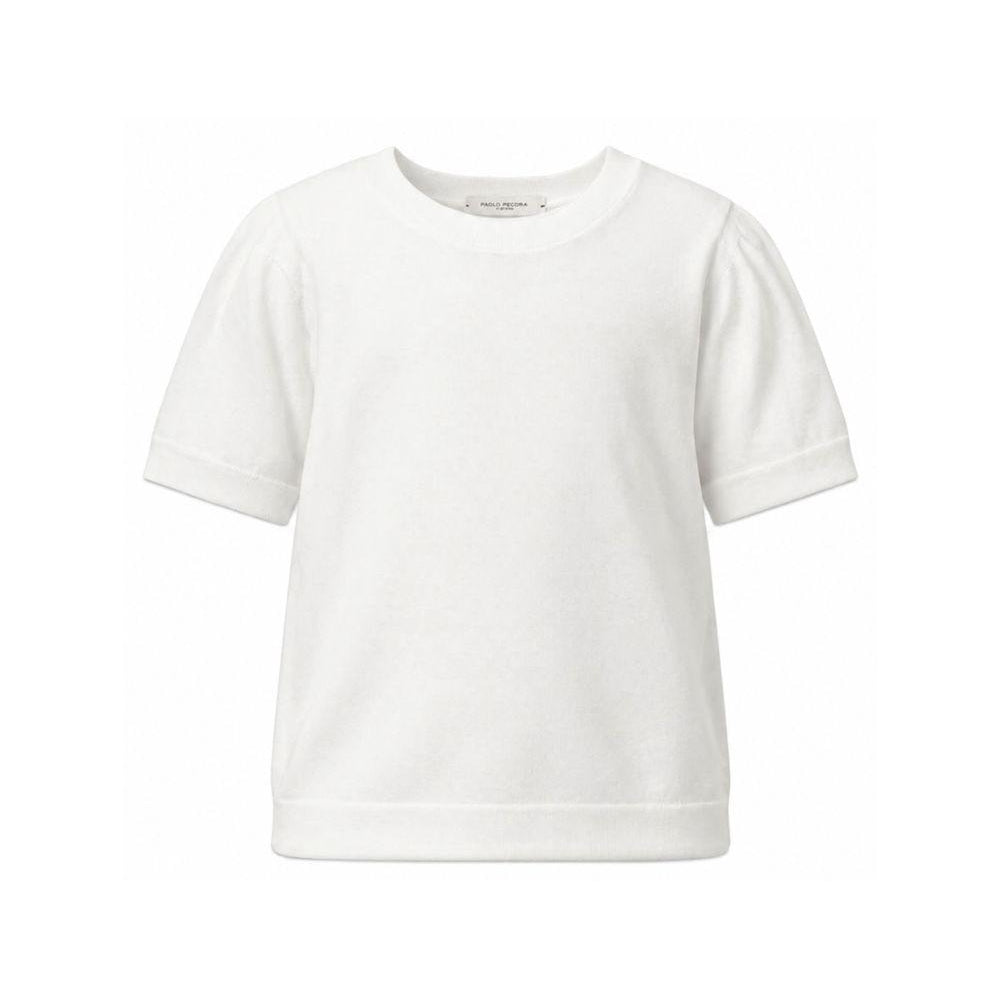 T-shirt per bambino Paolo Pecora Kids bianca con maniche corte PP4177 GESSO PAOLO PECORA KIDS