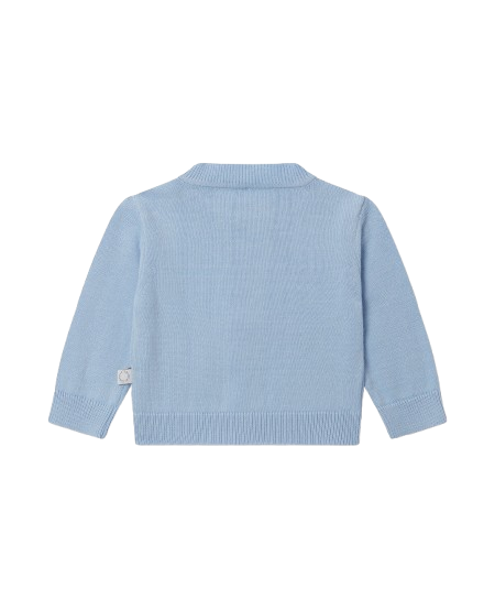 Cardigan per neonato Stella McCartney Kids azzurro con ricamo palle da tennis TY9510 Z2423 602 STELLA McCARTNEY KIDS
