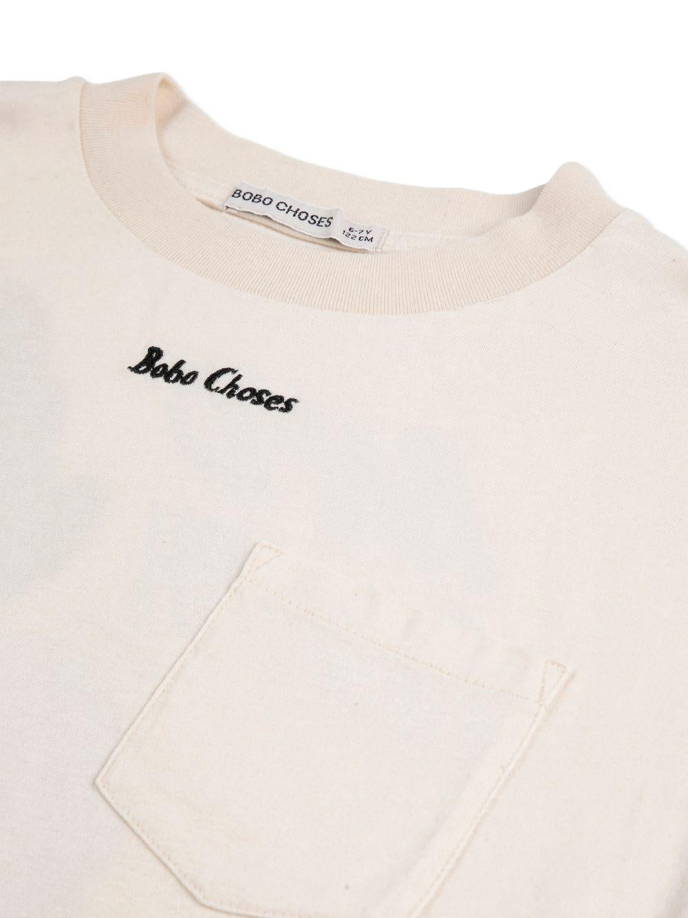 T-shirt per bambino Bobo Choses beige con stampa grafica "Rapid Radish" B126AC019 199 BOBO CHOSES KIDS
