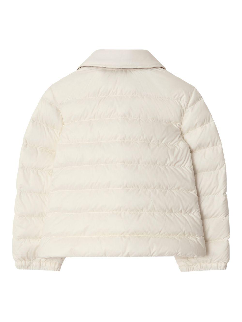Giacca per bambina Burberry Kids bianca con colletto alla Peter Pan 8119818 B7264 BURBERRY KIDS