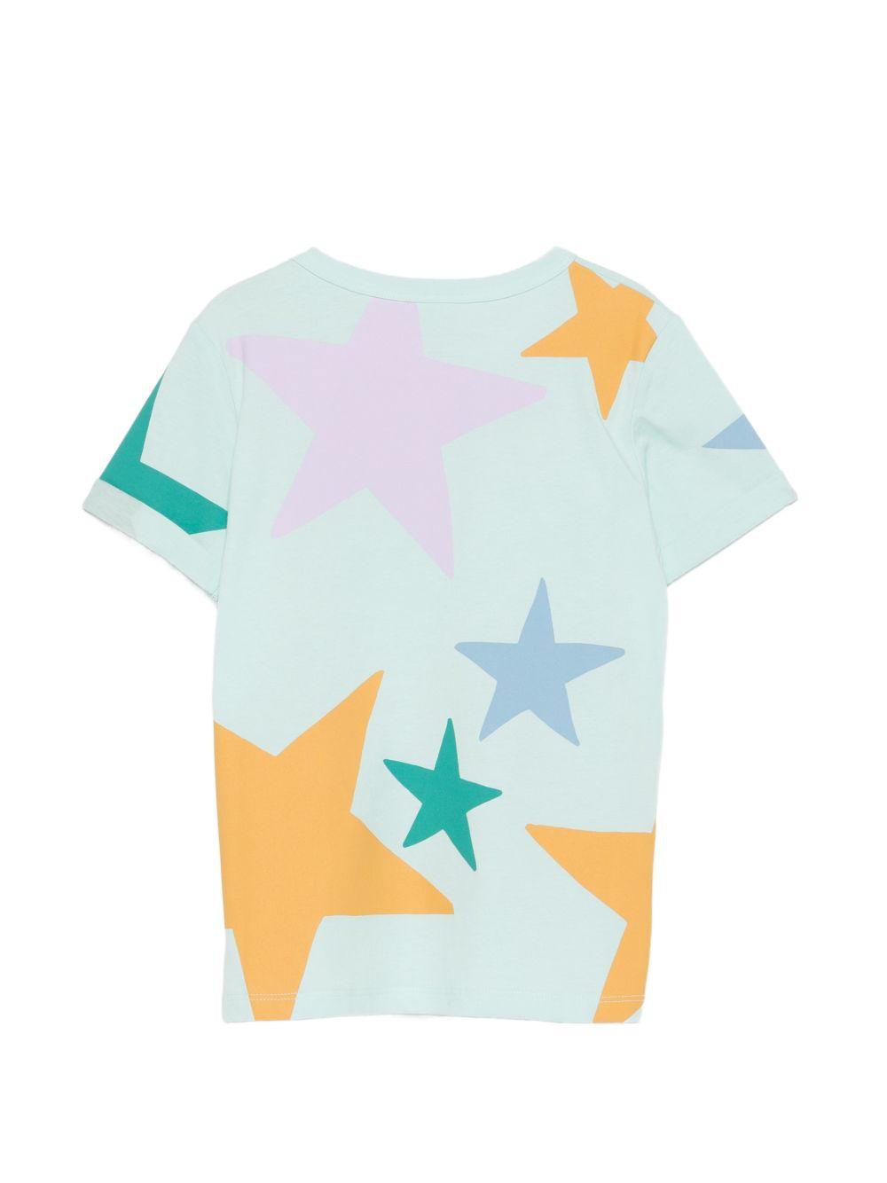 T-shirt per bambini Stella McCartney Kids azzurra con stampa grafica stelle TY8B11 Z0913 683 STELLA McCARTNEY KIDS