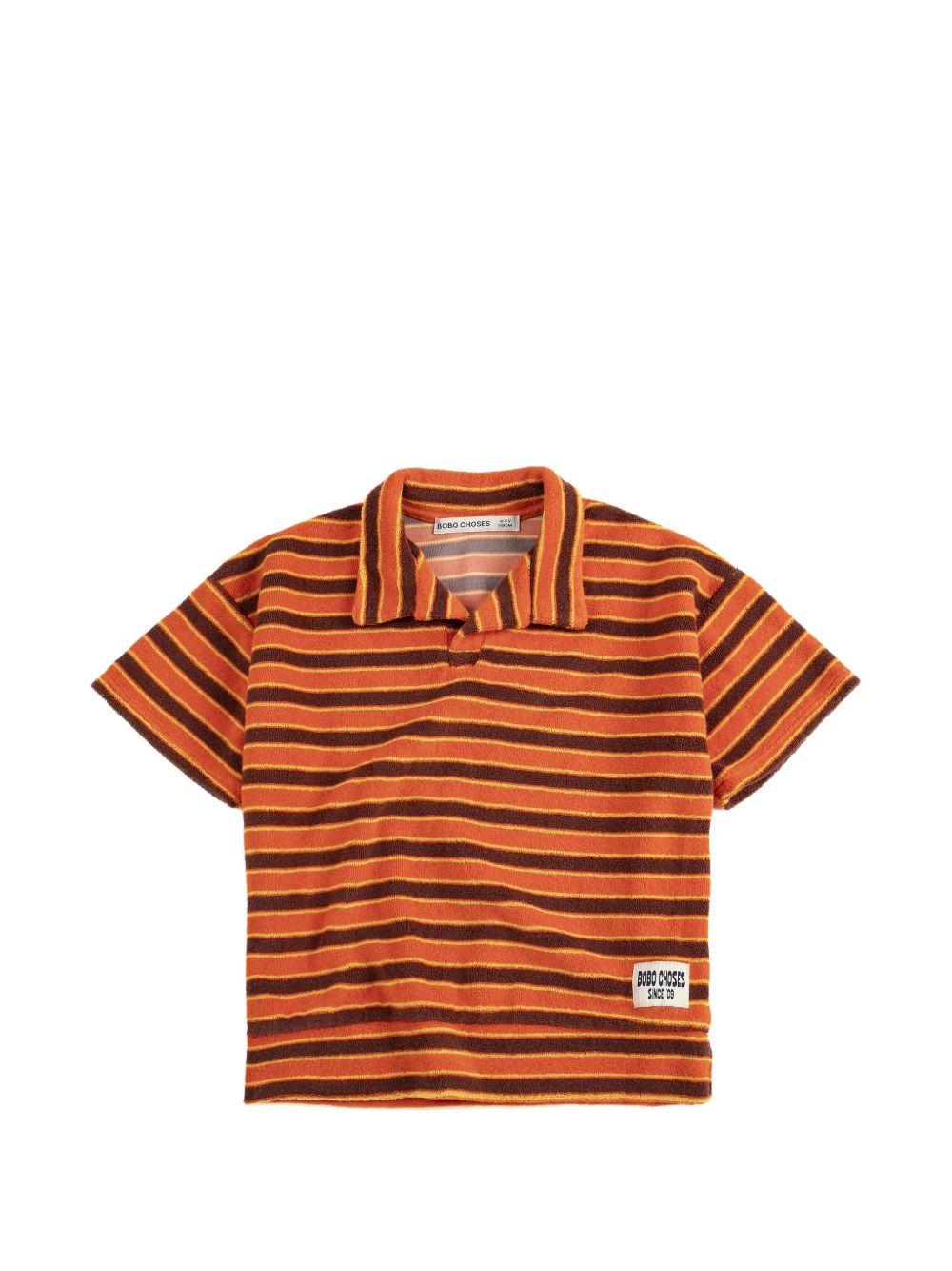 T-shirt per bambino Bobo Choses arancione a righe B126AC022 811 BOBO CHOSES KIDS