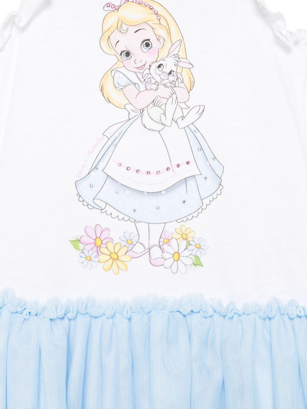 Abito per neonata Monnalisa bianco con stampa grafica x Disney 39E905 5002 9952 MONNALISA KIDS