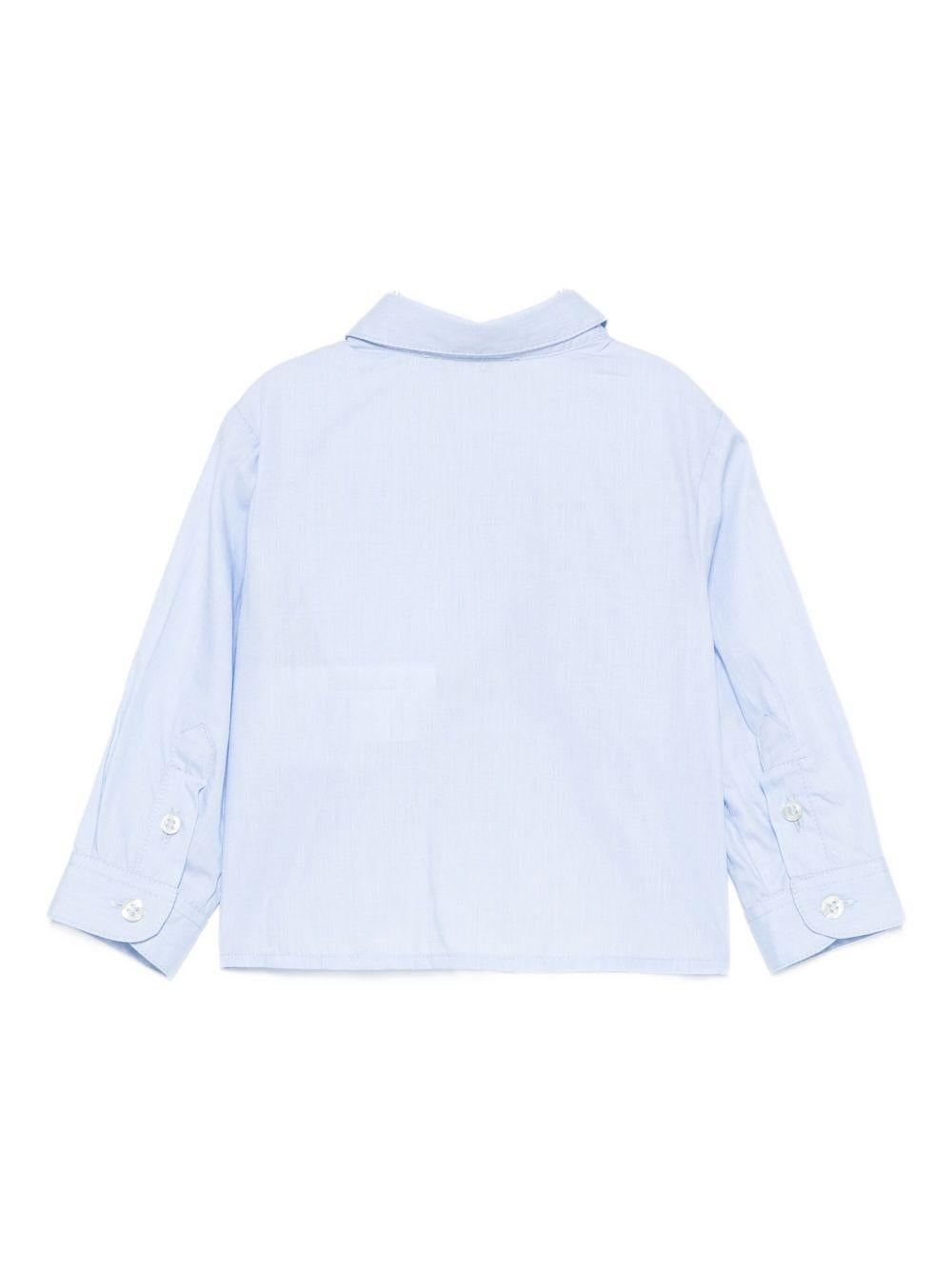 Camicia per neonato Emporio Armani Kids azzurra con dettagli ricamati EB000789 AF19065 F9026 EMPORIO ARMANI KIDS