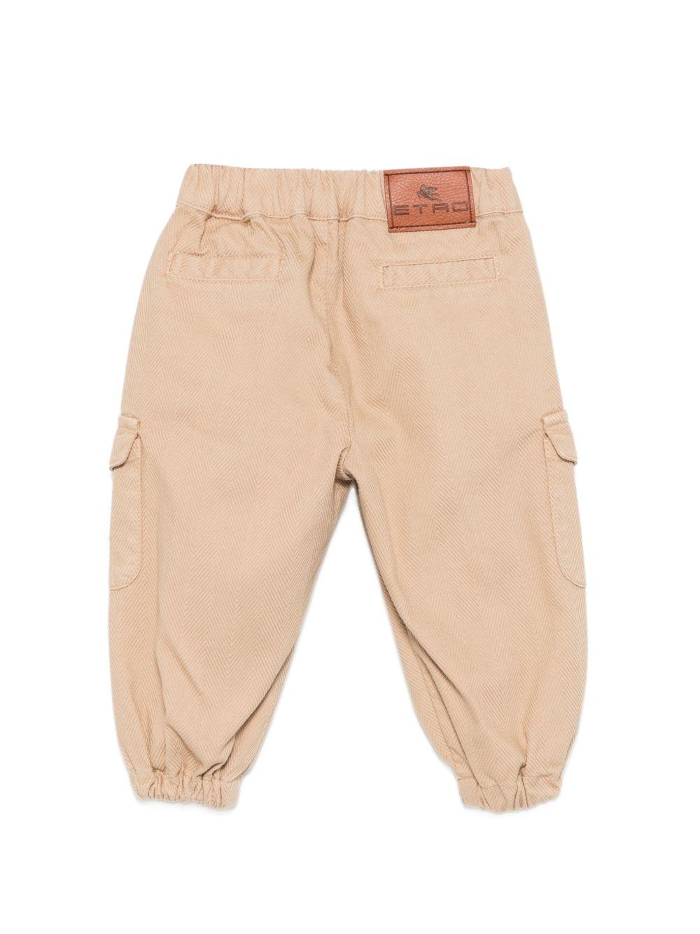 Pantaloni per neonato Etro Kids beige con due tasche cargo laterali GZ6300 G0219 119 ETRO KIDS